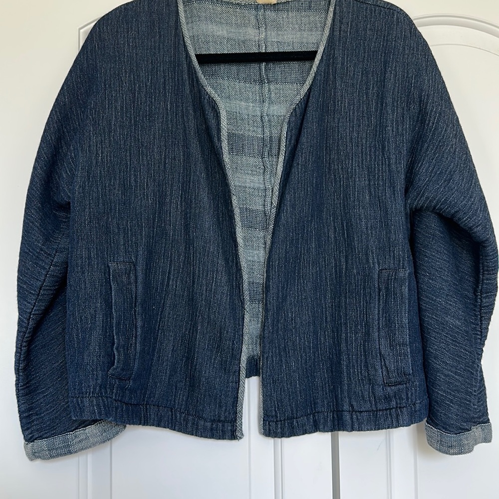 EF ,100% organic cotton denim   Open jacket, soft